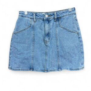 Pacsun paneled denim mini jean skirt 100% cotton size 26 boho chic spring